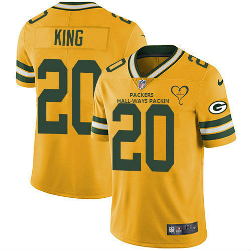 Nike Packers Yellow Youth Stitched NFL Limited Rush Jersey