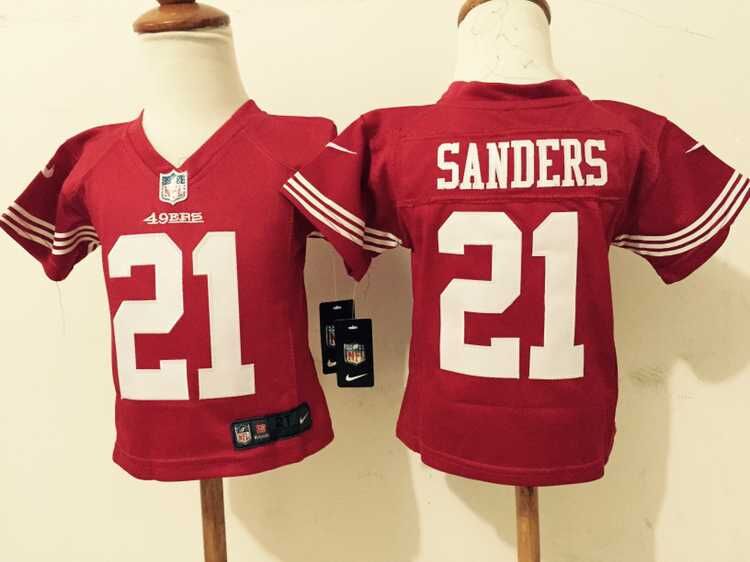 3-6 Years Old Deion Sanders San Francisco 49ers #21 Red Stitched Nike Jersey