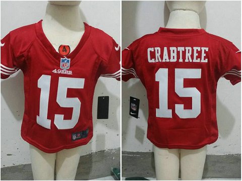 3-6 Years Old Michael Crabtree San Francisco 49ers #15 Red Stitched Nike Jersey 3-6 Years Old Michael Crabtree San Francisco 49ers #15 Red Stitched Nike Jersey