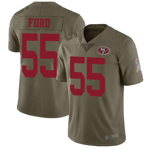 49ers #55 Dee Ford Olive Youth Stitched Football Limited 2017 Salute to Service Jersey 49ers #55 Dee Ford Olive Youth Stitched Football Limited 2017 Salute to Service Jersey