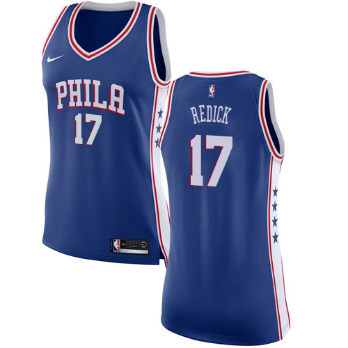 76ers #17 JJ Redick Blue Women's Basketball Swingman Icon Edition Jersey