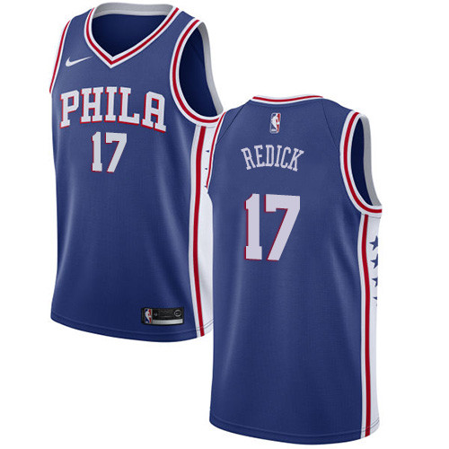 76ers #17 JJ Redick Blue Youth Basketball Swingman Icon Edition Jersey