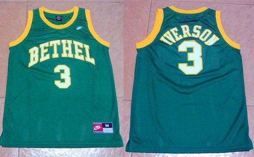 76ers #3 Allen Iverson Green Bethel High School Nike Stitched NBA Jersey 76ers #3 Allen Iverson Green Bethel High School Nike Stitched NBA Jersey