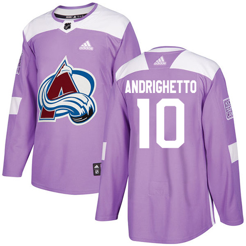 Adidas Avalanche #10 Sven Andrighetto Purple Authentic Fights Cancer Stitched Youth NHL Jersey Adidas Avalanche #10 Sven Andrighetto Purple Authentic Fights Cancer Stitched Youth NHL Jersey