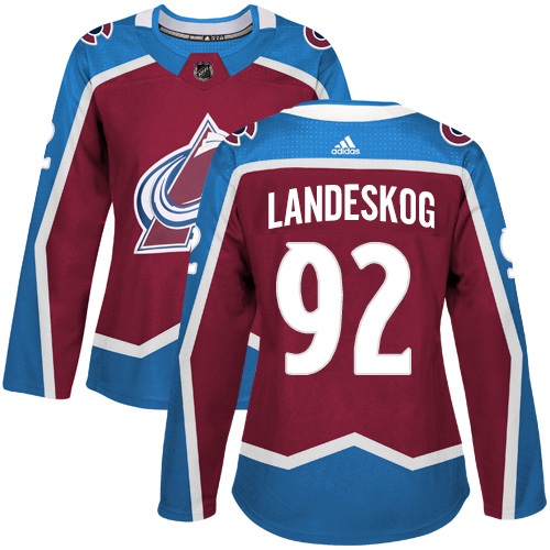 Adidas Avalanche #92 Gabriel Landeskog Burgundy Home Authentic Women's Stitched NHL Jersey Adidas Avalanche #92 Gabriel Landeskog Burgundy Home Authentic Women's Stitched NHL Jersey