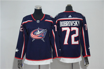 Adidas Blue Jackets #72 Sergei Bobrovsky Navy Blue Home Authentic Stitched Youth NHL Jersey