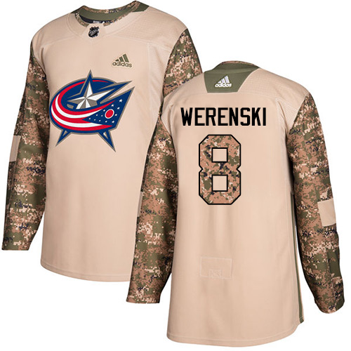 Adidas Blue Jackets #8 Zach Werenski Camo Authentic 2017 Veterans Day Stitched NHL Jersey Adidas Blue Jackets #8 Zach Werenski Camo Authentic 2017 Veterans Day Stitched NHL Jersey