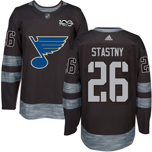 Adidas Blues #26 Paul Stastny Black 1917-2017 100th Anniversary Stitched NHL Jersey Adidas Blues #26 Paul Stastny Black 1917-2017 100th Anniversary Stitched NHL Jersey
