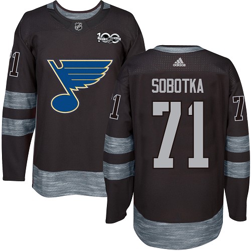 Adidas Blues #71 Vladimir Sobotka Black 1917-2017 100th Anniversary Stitched NHL Jersey Adidas Blues #71 Vladimir Sobotka Black 1917-2017 100th Anniversary Stitched NHL Jersey