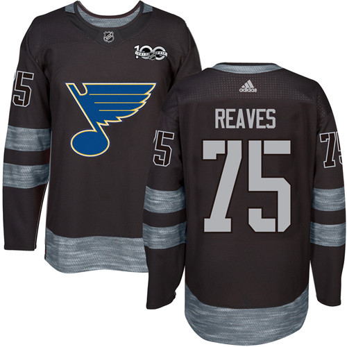 Adidas Blues #75 Ryan Reaves Black 1917-2017 100th Anniversary Stitched NHL Jersey Adidas Blues #75 Ryan Reaves Black 1917-2017 100th Anniversary Stitched NHL Jersey