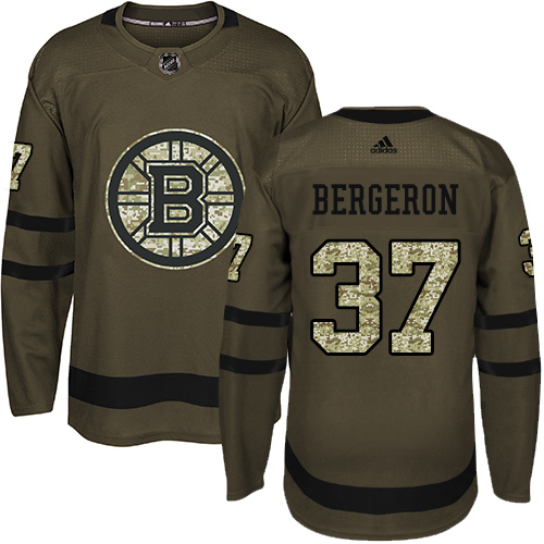 Adidas Bruins #37 Patrice Bergeron Green Salute to Service Youth Stitched NHL Jersey Adidas Bruins #37 Patrice Bergeron Green Salute to Service Youth Stitched NHL Jersey