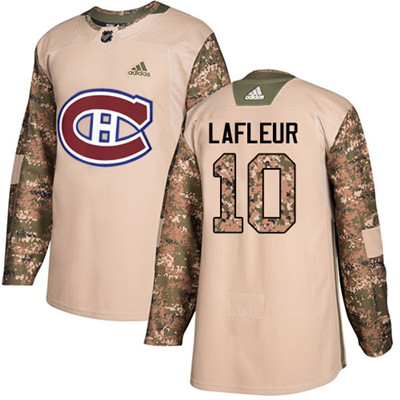 Adidas Canadiens #10 Guy Lafleur Camo Authentic 2017 Veterans Day Stitched Youth NHL Jersey