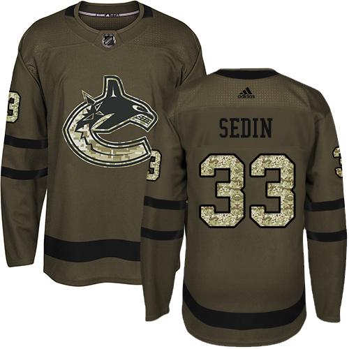 Adidas Canucks #33 Henrik Sedin Green Salute to Service Stitched NHL Jersey Adidas Canucks #33 Henrik Sedin Green Salute to Service Stitched NHL Jersey
