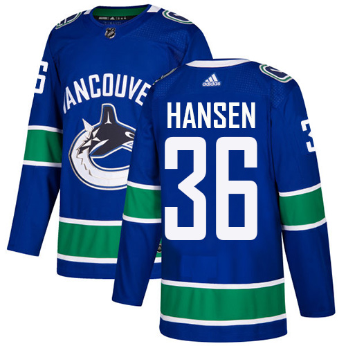 Adidas Canucks #36 Jannik Hansen Blue Home Authentic Stitched NHL Jersey Adidas Canucks #36 Jannik Hansen Blue Home Authentic Stitched NHL Jersey