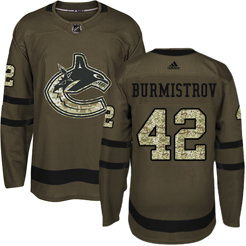 Adidas Canucks #42 Alex Burmistrov Green Salute to Service Stitched NHL Jersey Adidas Canucks #42 Alex Burmistrov Green Salute to Service Stitched NHL Jersey