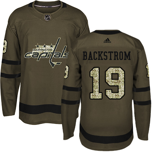 Adidas Capitals #19 Nicklas Backstrom Green Salute to Service Stitched Youth NHL Jersey Adidas Capitals #19 Nicklas Backstrom Green Salute to Service Stitched Youth NHL Jersey