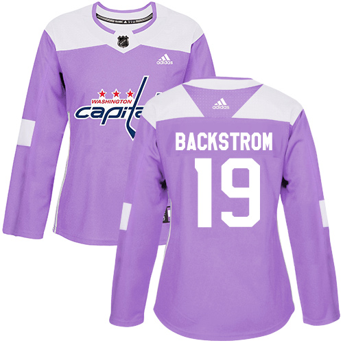 Adidas Capitals #19 Nicklas Backstrom Purple Authentic Fights Cancer Women's Stitched NHL Jersey Adidas Capitals #19 Nicklas Backstrom Purple Authentic Fights Cancer Women's Stitched NHL Jersey