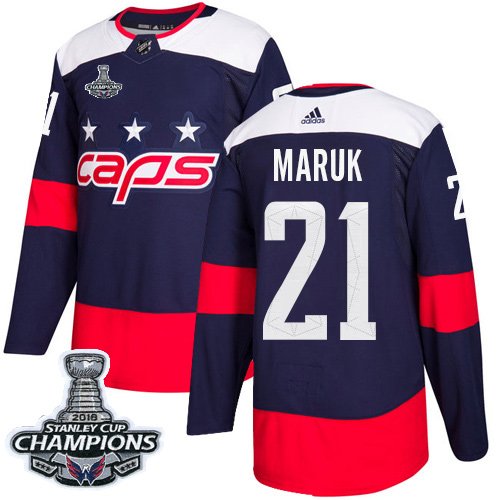 Adidas Capitals #21 Dennis Maruk Navy Authentic 2018 Stadium Series Stanley Cup Final Champions Stitched NHL Jersey Adidas Capitals #21 Dennis Maruk Navy Authentic 2018 Stadium Series Stanley Cup Final Champions Stitched NHL Jersey