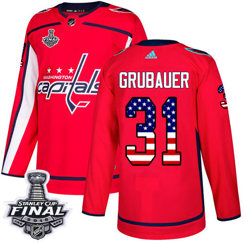 Adidas Capitals #31 Philipp Grubauer Red Home Authentic USA Flag 2018 Stanley Cup Final Stitched Youth NHL Jersey Adidas Capitals #31 Philipp Grubauer Red Home Authentic USA Flag 2018 Stanley Cup Final Stitched Youth NHL Jersey