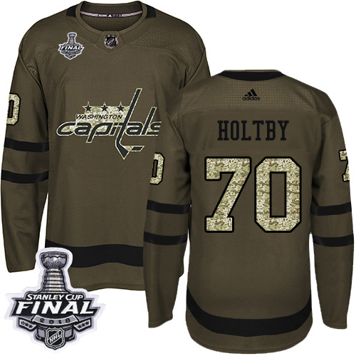 Adidas Capitals #70 Braden Holtby Green Salute to Service 2018 Stanley Cup Final Stitched Youth NHL Jersey Adidas Capitals #70 Braden Holtby Green Salute to Service 2018 Stanley Cup Final Stitched Youth NHL Jersey