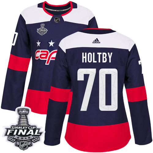 Adidas Capitals #70 Braden Holtby Navy Authentic 2018 Stadium Series Stanley Cup Final Women's Stitched NHL Jersey Adidas Capitals #70 Braden Holtby Navy Authentic 2018 Stadium Series Stanley Cup Final Women's Stitched NHL Jersey