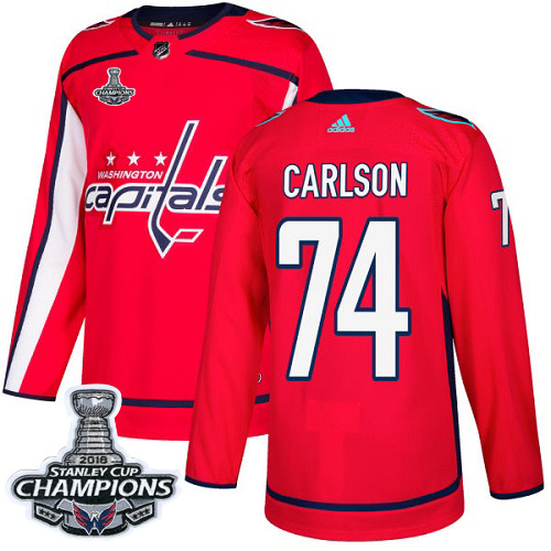 Adidas Capitals #74 John Carlson Red Home Authentic Stanley Cup Final Champions Stitched Youth NHL Jersey Adidas Capitals #74 John Carlson Red Home Authentic Stanley Cup Final Champions Stitched Youth NHL Jersey
