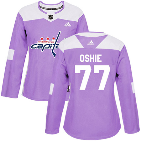 Adidas Capitals #77 T.J. Oshie Purple Authentic Fights Cancer Women's Stitched NHL Jersey Adidas Capitals #77 T.J. Oshie Purple Authentic Fights Cancer Women's Stitched NHL Jersey
