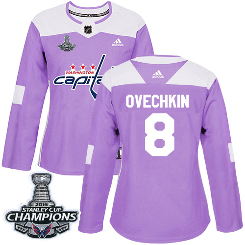 Adidas Capitals #8 Alex Ovechkin Purple Authentic Fights Cancer Stanley Cup Final Champions Women's Stitched NHL Jersey Adidas Capitals #8 Alex Ovechkin Purple Authentic Fights Cancer Stanley Cup Final Champions Women's Stitched NHL Jersey