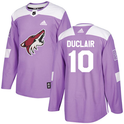 Adidas Coyotes #10 Anthony Duclair Purple Authentic Fights Cancer Stitched Youth NHL Jersey