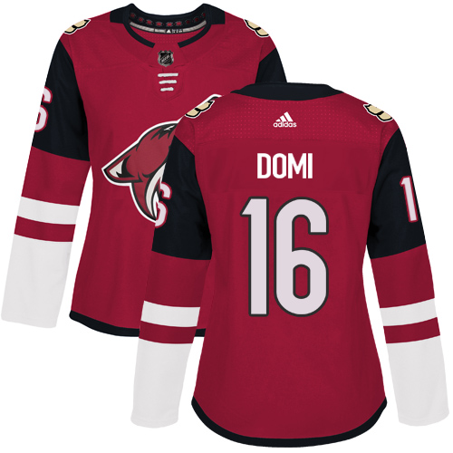 Adidas Coyotes #16 Max Domi Maroon Home Authentic Women's Stitched NHL Jersey Adidas Coyotes #16 Max Domi Maroon Home Authentic Women's Stitched NHL Jersey