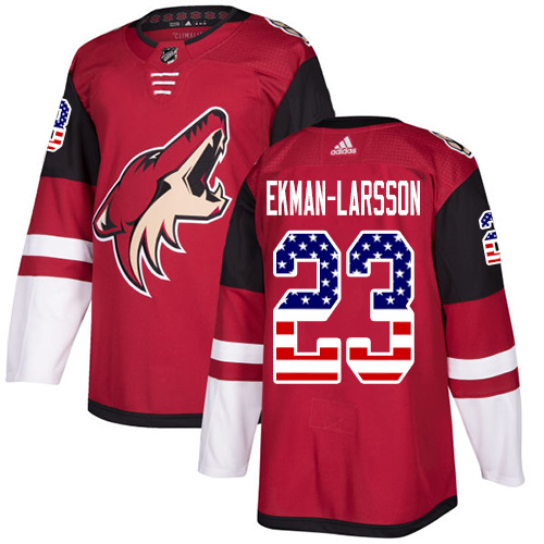 Adidas Coyotes #23 Oliver Ekman-Larsson Maroon Home Authentic USA Flag Stitched NHL Jersey Adidas Coyotes #23 Oliver Ekman-Larsson Maroon Home Authentic USA Flag Stitched NHL Jersey