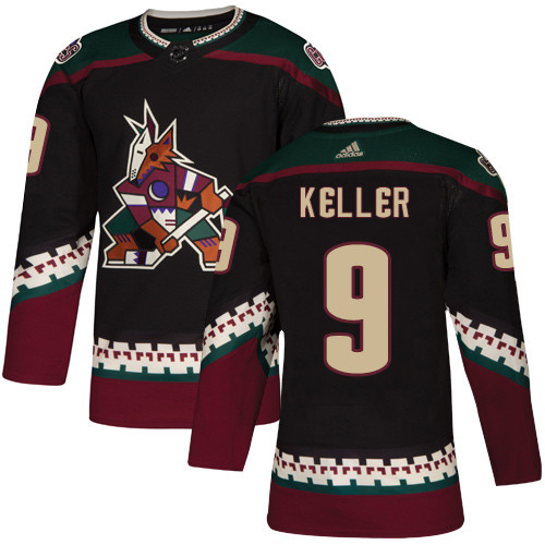 Adidas Coyotes #9 Clayton Keller Black Alternate Authentic Stitched NHL Jersey Adidas Coyotes #9 Clayton Keller Black Alternate Authentic Stitched NHL Jersey