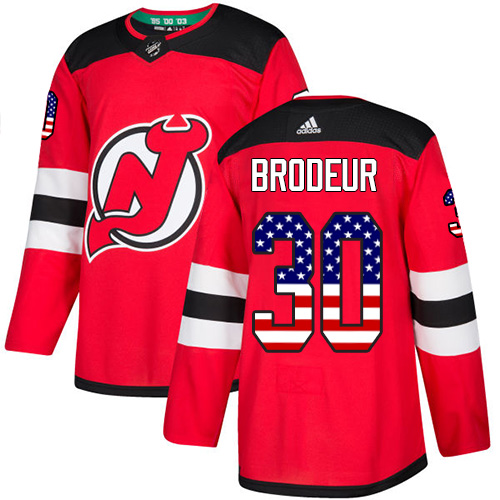 Adidas Devils #30 Martin Brodeur Red Home Authentic USA Flag Stitched NHL Jersey Adidas Devils #30 Martin Brodeur Red Home Authentic USA Flag Stitched NHL Jersey