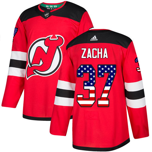 Adidas Devils #37 Pavel Zacha Red Home Authentic USA Flag Stitched NHL Jersey Adidas Devils #37 Pavel Zacha Red Home Authentic USA Flag Stitched NHL Jersey