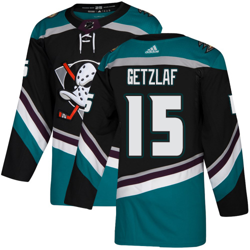 Adidas Ducks #15 Ryan Getzlaf Black Teal Alternate Authentic Stitched NHL Jersey Adidas Ducks #15 Ryan Getzlaf Black Teal Alternate Authentic Stitched NHL Jersey