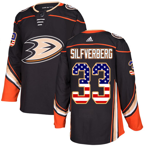 Adidas Ducks #33 Jakob Silfverberg Black Home Authentic USA Flag Stitched NHL Jersey Adidas Ducks #33 Jakob Silfverberg Black Home Authentic USA Flag Stitched NHL Jersey
