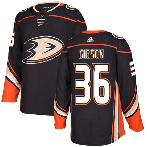 Adidas Ducks #36 John Gibson Black Home Authentic Stitched NHL Jersey Adidas Ducks #36 John Gibson Black Home Authentic Stitched NHL Jersey