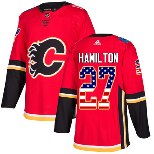 Adidas Flames #27 Dougie Hamilton Red Home Authentic USA Flag Stitched NHL Jersey Adidas Flames #27 Dougie Hamilton Red Home Authentic USA Flag Stitched NHL Jersey