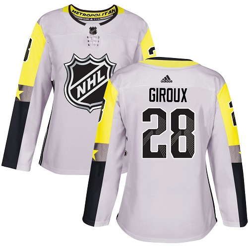 Adidas Flyers #28 Claude Giroux Gray 2018 All-Star Metro Division Authentic Women's Stitched NHL Jersey Adidas Flyers #28 Claude Giroux Gray 2018 All-Star Metro Division Authentic Women's Stitched NHL Jersey