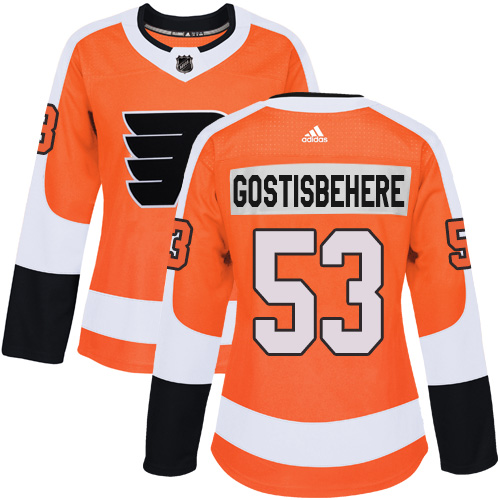 Adidas Flyers #53 Shayne Gostisbehere Orange Home Authentic Women's Stitched NHL Jersey Adidas Flyers #53 Shayne Gostisbehere Orange Home Authentic Women's Stitched NHL Jersey
