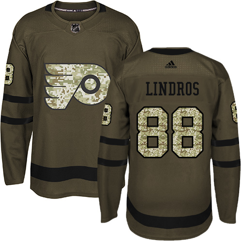 Adidas Flyers #88 Eric Lindros Green Salute to Service Stitched Youth NHL Jersey Adidas Flyers #88 Eric Lindros Green Salute to Service Stitched Youth NHL Jersey