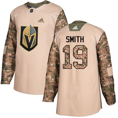 Adidas Golden Knights #19 Reilly Smith Camo Authentic 2017 Veterans Day Stitched Youth NHL Jersey