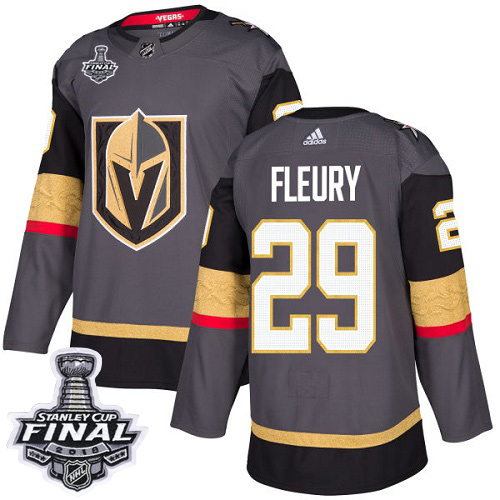 Adidas Golden Knights #29 Marc-Andre Fleury Grey Home Authentic 2018 Stanley Cup Final Stitched Youth NHL Jersey Adidas Golden Knights #29 Marc-Andre Fleury Grey Home Authentic 2018 Stanley Cup Final Stitched Youth NHL Jersey
