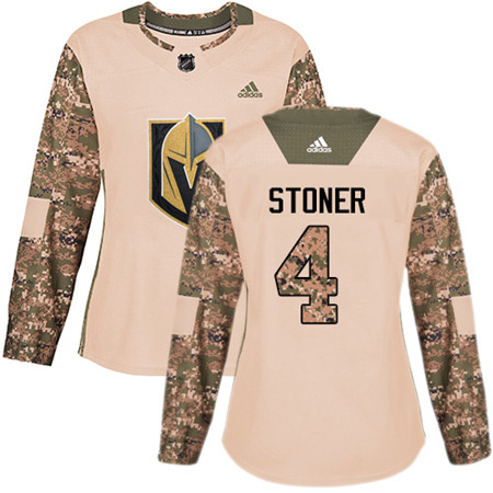 Adidas Golden Knights #4 Clayton Stoner Camo Authentic 2017 Veterans Day Women's Stitched NHL Jersey Adidas Golden Knights #4 Clayton Stoner Camo Authentic 2017 Veterans Day Women's Stitched NHL Jersey