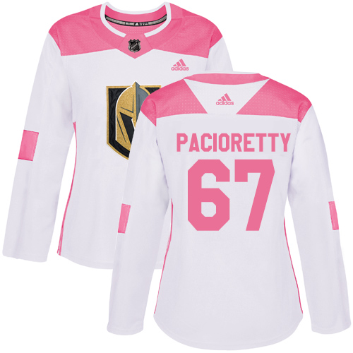 Adidas Golden Knights #67 Max Pacioretty White Pink Authentic Fashion Women's Stitched NHL Jersey