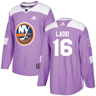 Adidas Islanders #16 Andrew Ladd Purple Authentic Fights Cancer Stitched Youth NHL Jersey
