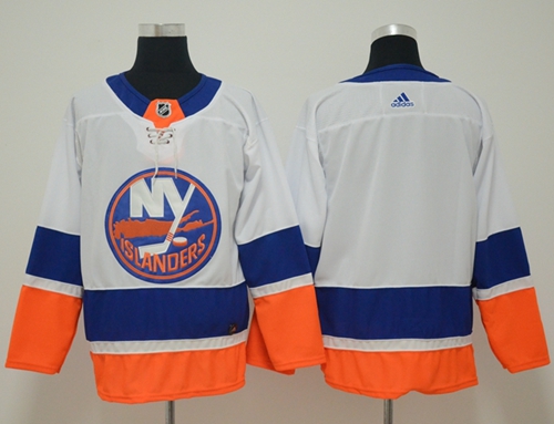 Adidas Islanders Blank White Road Authentic Stitched Youth NHL Jersey