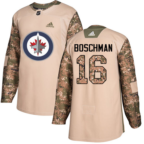 Adidas Jets #16 Laurie Boschman Camo Authentic 2017 Veterans Day Stitched NHL Jersey Adidas Jets #16 Laurie Boschman Camo Authentic 2017 Veterans Day Stitched NHL Jersey