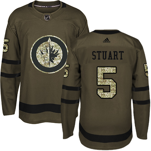 Adidas Jets #5 Mark Stuart Green Salute to Service Stitched NHL Jersey Adidas Jets #5 Mark Stuart Green Salute to Service Stitched NHL Jersey