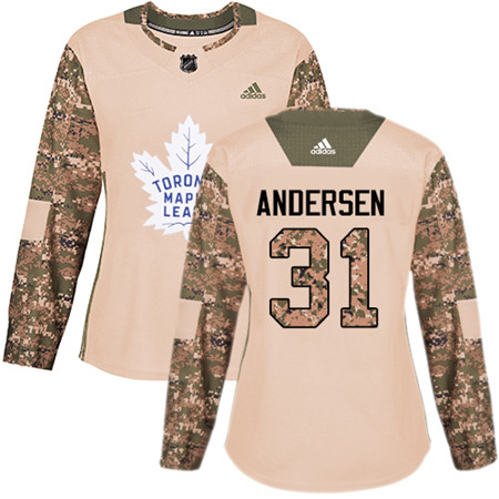 Adidas Maple Leafs #31 Frederik Andersen Camo Authentic 2017 Veterans Day Women's Stitched NHL Jersey Adidas Maple Leafs #31 Frederik Andersen Camo Authentic 2017 Veterans Day Women's Stitched NHL Jersey